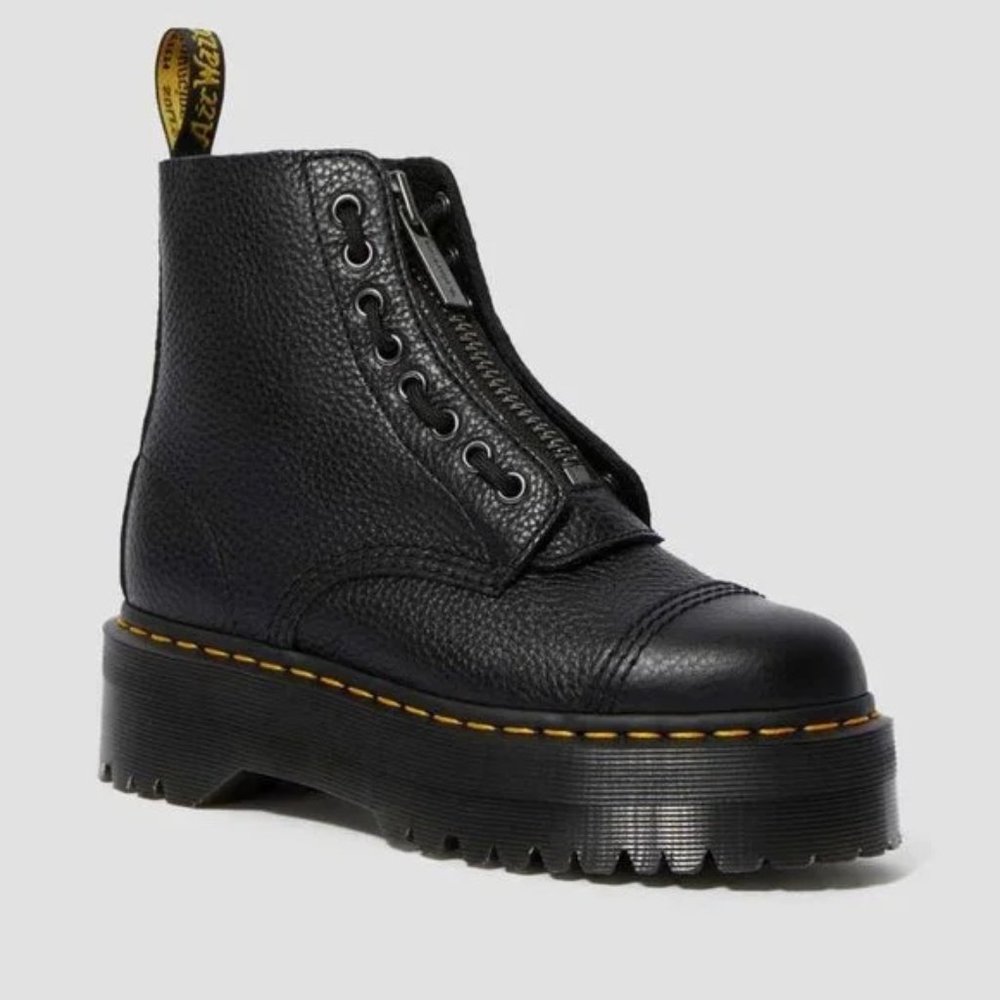 Dr. Martens Sinclair Milled Nappa Leather Platform Boots Black 10 U.S. / 42 euro